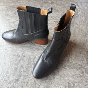 Frame Denim Black Ankle Booties